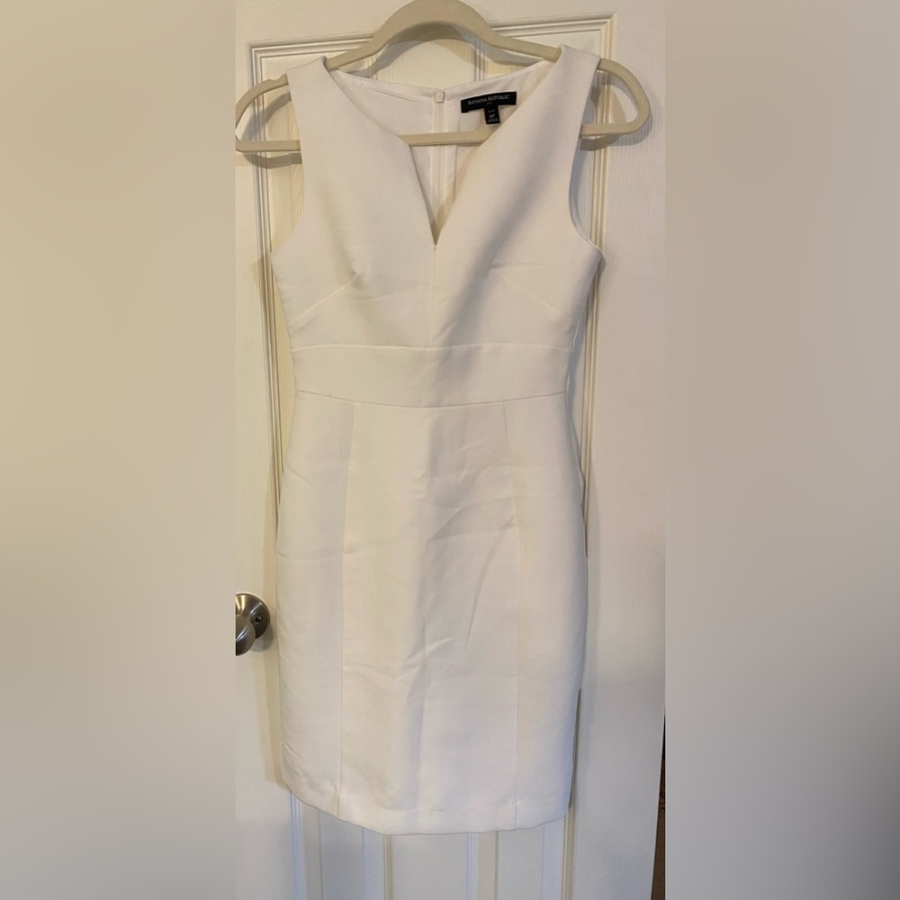Banana Republic | White Cocktail Dress, Size 0P